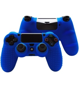 Cosmostech PS4 Controller Joystick Oyun Kolu Gamepad Uyumlu - Silikon Koruyucu Cover Mavi