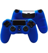 Cosmostech PS4 Controller Joystick Oyun Kolu Gamepad Uyumlu - Silikon Koruyucu Cover Mavi