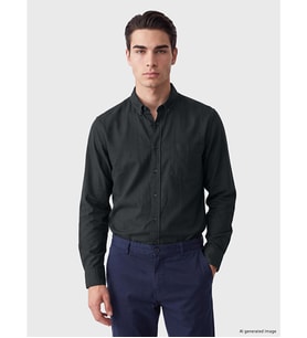 LCWAIKIKI Classic Haki Regular Fit Oxford Erkek Gömlek