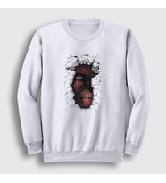 Presmono Unisex Beyaz Wall Anime Attack On Titan Sweatshirt 124998tt