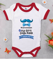 BK Kids Sünnet Tasarımlı Kırmızı Bebek Body Zıbın-7