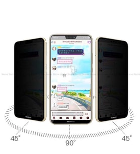 Huawei Mate 20 Lite Uyumlu Ekran Koruyucu Tam Kaplayan Gizli Hayalet Cam 5D HD Glass (Renksiz)
