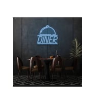 Restoranlara Özel Diner Yazılı ve Şekilli Neon Tabela