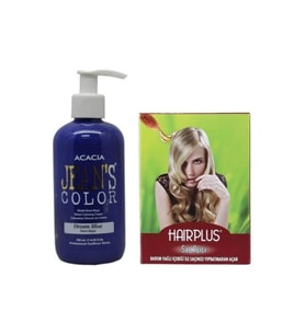 Jeans Color Saç Boyası Mavi Rüya 250 Ml Ve Hairplus Saç Açıcı