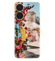Realme C55 Kılıf Silikon Desen Özel Seri Gerçek Çiçekler 1743