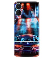 Tecno Spark 9T Kılıf Silikon Desen Özel Seri Neon Cars 1724