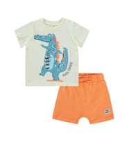 Civil Baby Cute Croco Baskılı 6-18 Ay Takım - Bej