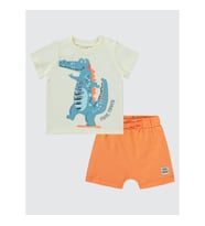 Civil Baby Erkek Bebek Şortlu Takım 6-18 Ay Krem