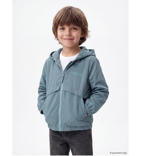 LCW Kids Mavi Kapüşonlu Erkek Çocuk Yağmurluk