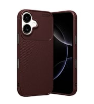 Newface Apple İphone 17 Auto Focus Karbon Kapak - Bordo