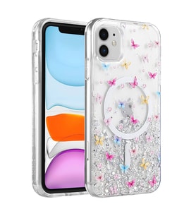Onegif iPhone 11 Misk Simli Magsafe Kapak - Desen 4