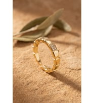 Gold Renk Yılan Model Zirkon Taşlı Kadın Yüzük TJ-BYK4239