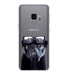 PrintiFy Samsung Galaxy S9 ile Uyumlu 1mm Slim Fit Köpek 3 050f Baskılı Şeffaf  Kılıf