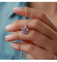 925 Ayar Gümüş Nergis Çiçeği Kolye