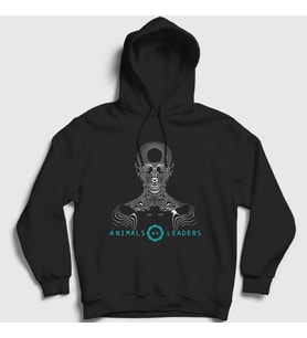 Presmono Unisex Siyah Madness Animals As Leaders Kapüşonlu Sweatshirt 523107tt
