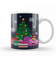 Cheshire Cat Around The Christmas Tree Wonderland Kupa Bardak Porselen