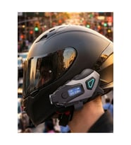 Kask İçi Kablosuz Kulaklık Kamera Fonksiyonlu IPX8 Su Geçirmez ve LED Ekranlı