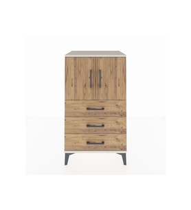Hyperion Komodin 2 Raflı 3 Çekmeceli 2 Kapaklı 60x44x106 Aytaşı-Çam
