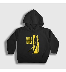 Presmono Unisex Çocuk Siyah Beatrix Film Kill Bill Kapüşonlu Sweatshirt 246239tt