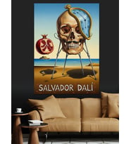 Salvador Dali Kuru Kafa Dekoratif Kanvas - Mdf Ahşap Tablo