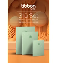 Tibbon Note Defter Dikişli 3'lü Set Yeşil