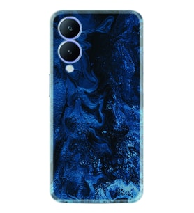 Vivo Y17S Kılıf Silikon Desen Özel Seri Blue Zigzag 1687
