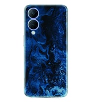 Vivo Y17S Kılıf Silikon Desen Özel Seri Blue Zigzag 1687