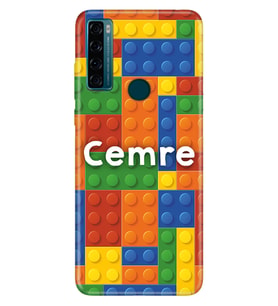 TCL 10L 10 L7 303 20E 20 30 SE Plus Kılıf İsim Yazılı Kişiye Özel Model-13 (Çok Renkli)