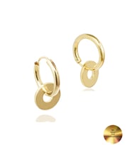 18k Serie Oro Sallantılı Halka Kadın Gümüş Küpe 14 MM (Altın)