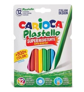 CARİOCA ELLERİ KİRLETMEYEN YIKANABİLİR  PASTEL BOYA KALEMİ  plastello 12 Li