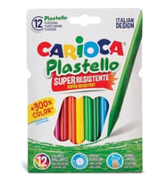 CARİOCA ELLERİ KİRLETMEYEN YIKANABİLİR  PASTEL BOYA KALEMİ  plastello 12 Li