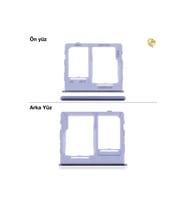 Samsung Galaxy A32 5G Sim İç Yuvası Çiftli ile Uyumlu Mor Çiftli sim yuvası ikili sim tepsisi çiftli sim aparatı dual sim çekmecesi