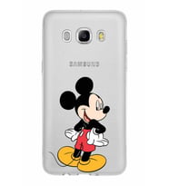 Samsung Galaxy J5 2016 Kapak Mickey Mouse Tasarımlı Şeffaf Silikon Kılıf