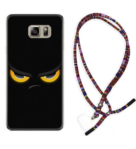 Samsung S7 Edge S20 Fe Plus Ultra S21 S22 Kılıf Boyun Asklı Rasta Silikon Black Eyes 1644