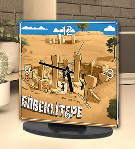 Göbeklitepe Tasarımlı Masa Saati