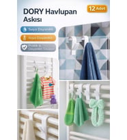 Havlupan Askısı 12 Adet Beyaz