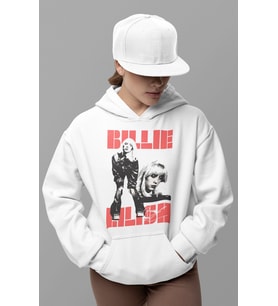 Özel Tasarım Billie Eilish Baskılı Unisex Oversize Şarkıcı Hoodie