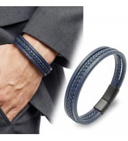 Moncuk Design Sadece Lacivert Saç Örgülü Çoklu Bileklik 33513B10D6