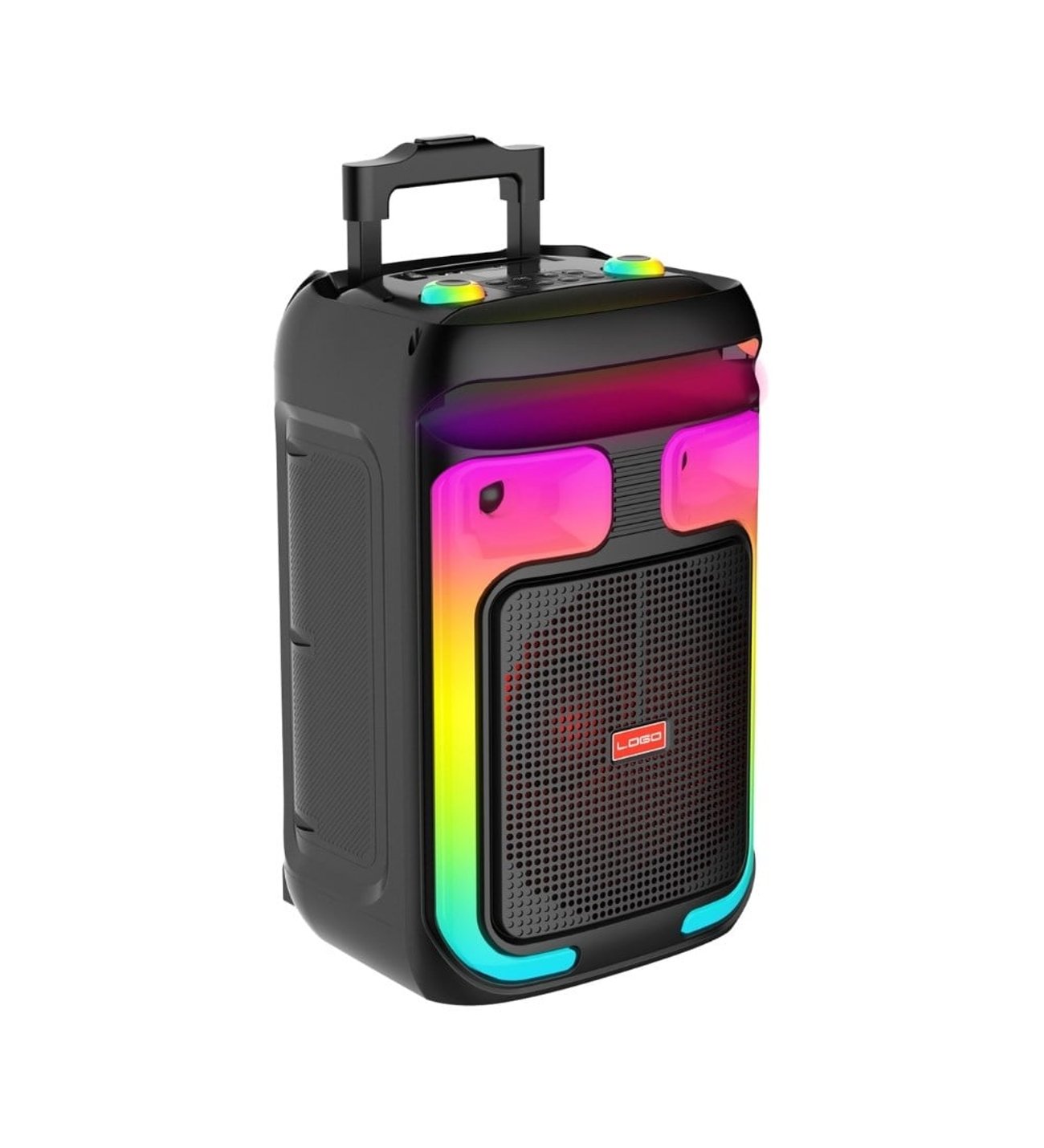 ABS-12101 80W Bluetooth Karaoke Hoparlör – RGB Işıklı Taşınabilir