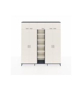Arges Gardrop 12 Raflı 9 Kapaklı 2 Askılı 220x30x243 Antrasit-Aytaşı