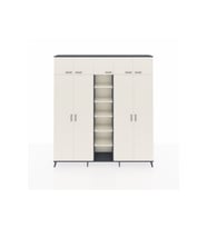 Arges Gardrop 12 Raflı 9 Kapaklı 2 Askılı 220x30x243 Antrasit-Aytaşı