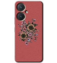 Vivo Y27 Kılıf HD Desen Baskılı Kılıf - Retro Çiçek