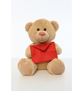 Pufu Toys Sevgiliye Özel Mektuplu Ayıcık 45 CM (Kahverengi)