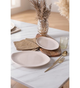 Keramika Krem Bloom Kayık Tabak 31 Cm 2 Adet 030