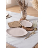 Keramika Krem Bloom Kayık Tabak 31 Cm 2 Adet 030