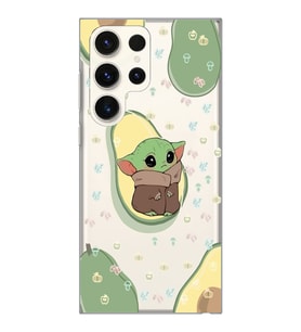 Samsung Galaxy S24 ULTRA Uyumlu Baby Yoda Desenli Şeffaf Telefon Kılıfı