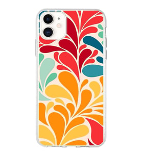 PrintiFy Apple  iPhone 11 ile Uyumlu 1mm Slim Fit Retro Renkler 5 Baskılı Şeffaf  Kılıf