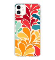 PrintiFy Apple  iPhone 11 ile Uyumlu 1mm Slim Fit Retro Renkler 5 Baskılı Şeffaf  Kılıf