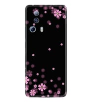 Xiaomi Mi 13 Lite Kılıf Resimli Desenli Baskılı Silikon Black flowers 1391