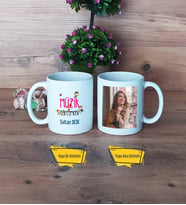 Müzik Öğretmeni Kupa Bardak Beyaz Fotoğraflı Öğretmenler Günü Hediyesi